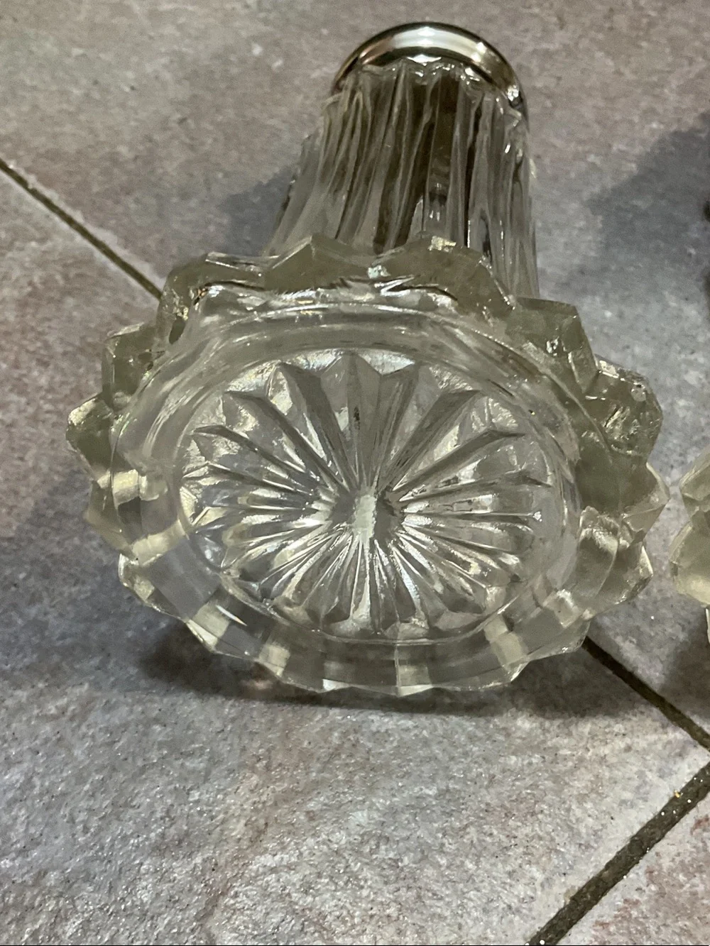 Vintage-Style Glass Salt and Pepper Shakers with Silver-Tone Tops